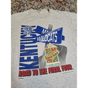 Vintage 90's Kentucky Wildcats Basketball 1994 Final Four Graphic T-Shirt Size L